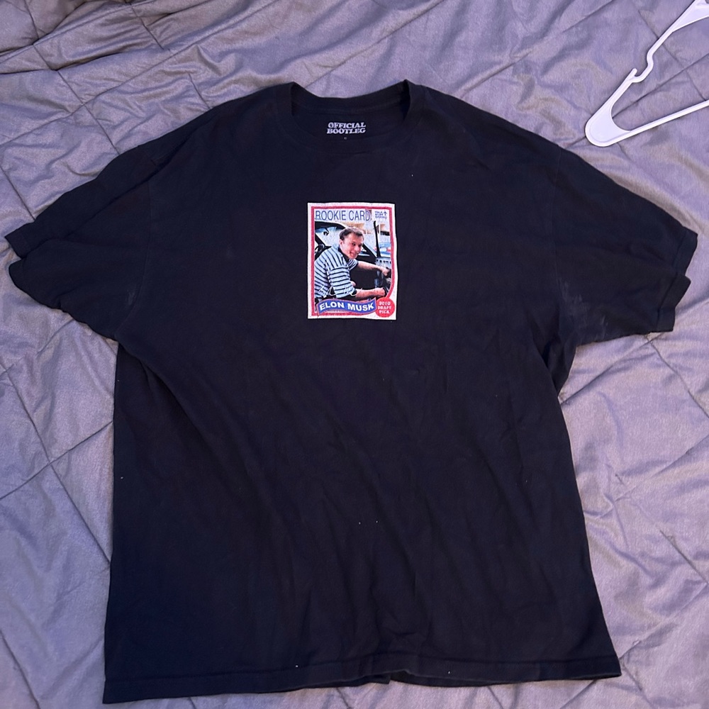 Elon Musk “Rookie Card” Shirt XL by Official Booleg. Used but good condition